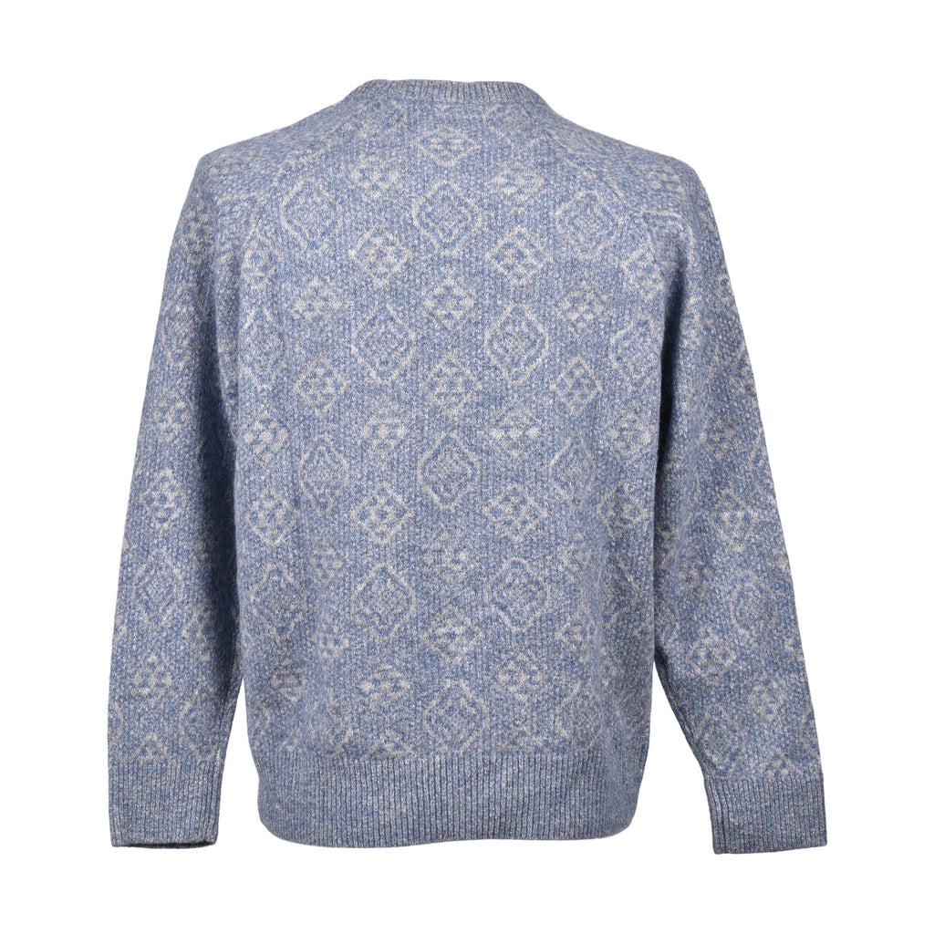 Blue Leather Sweatshirt