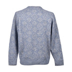 Blue Leather Sweatshirt