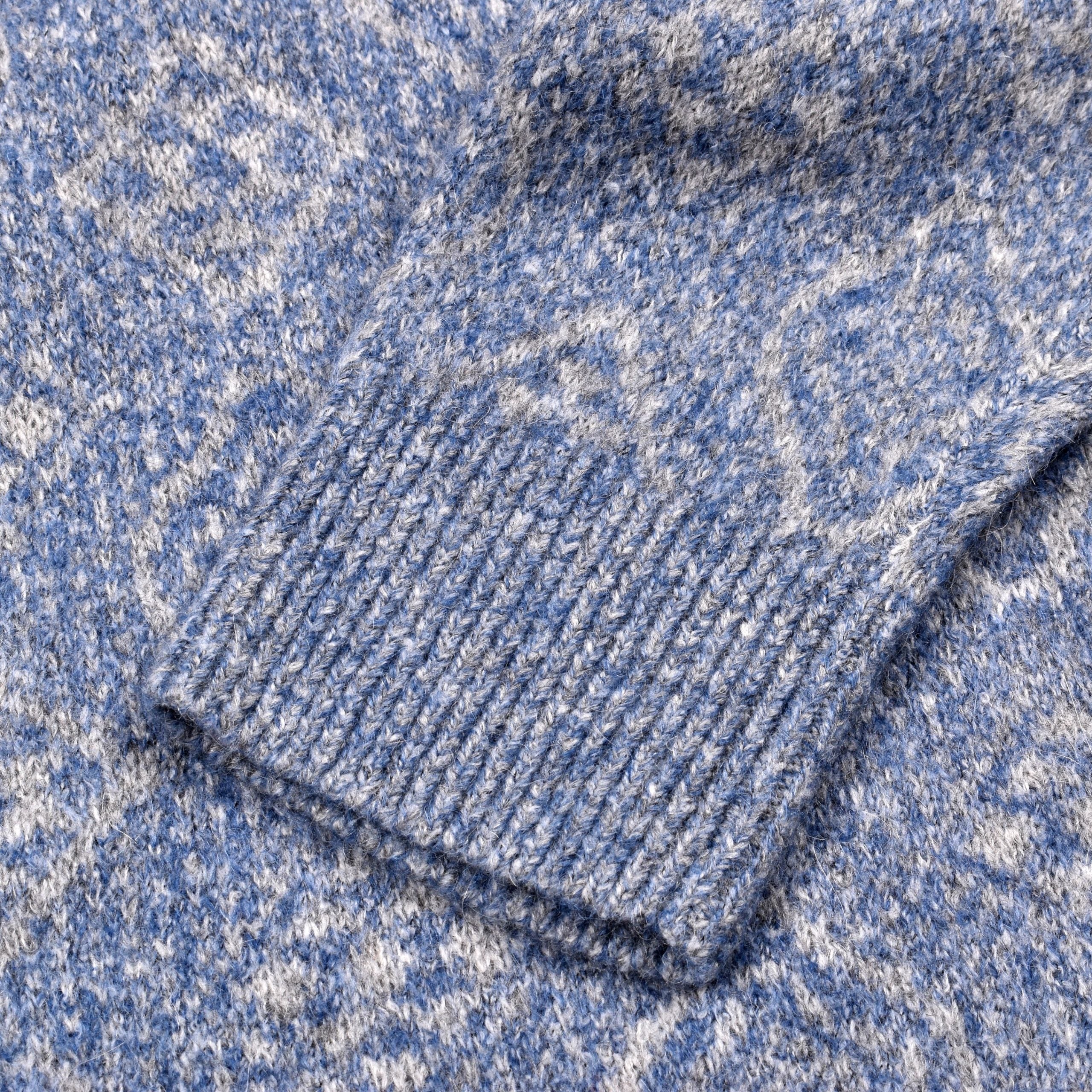 Blue Leather Sweatshirt