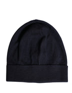 Black Cashmere Knitted Women Winter Beanie Hat