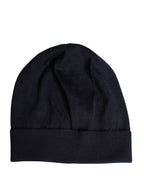 Black Cashmere Knitted Women Winter Beanie Hat