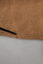 Brown Cashmere Knitted Men Neck Warmer One Size Scarf