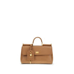 Beige Calf Leather Bos Taurus Handbag