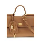 Beige Calf Leather Bos Taurus Handbag