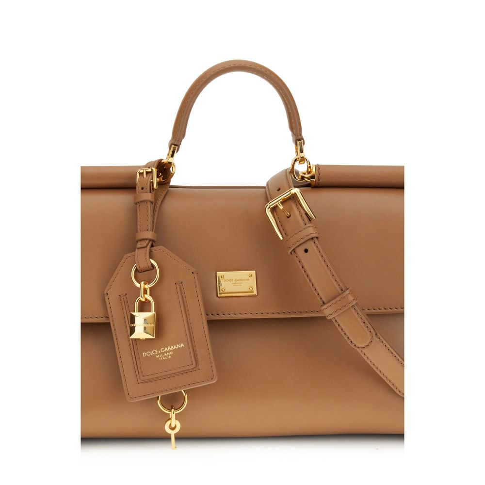 Beige Calf Leather Bos Taurus Handbag