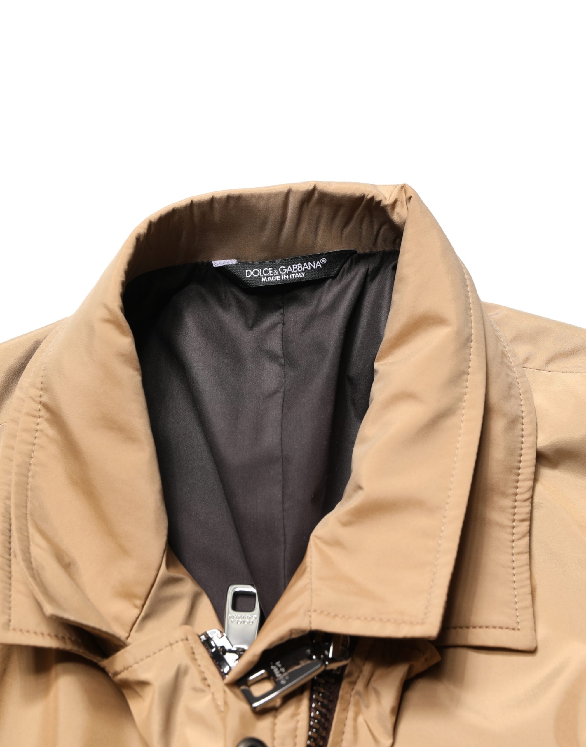 Brown Single Breasted Layered Coat Jacket