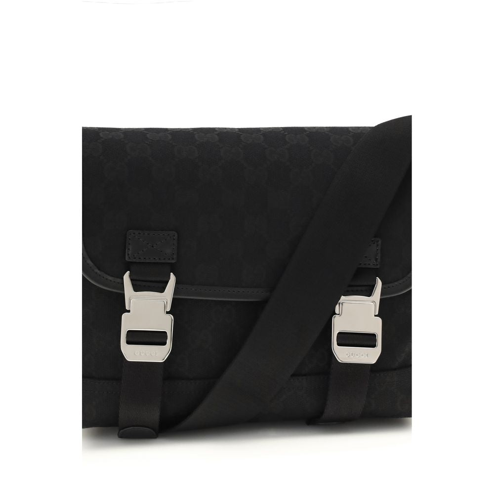 Black Polyester Shoulder Bag