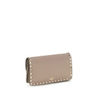 Beige Calf Leather Bos Taurus Wallet