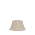 Beige Cotton Bucket Hat