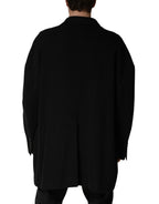 Black Double Breasted 2 Buttons Suit Jacket