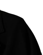 Black Double Breasted 2 Buttons Suit Jacket