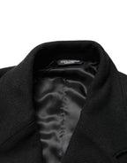Black Double Breasted 2 Buttons Suit Jacket