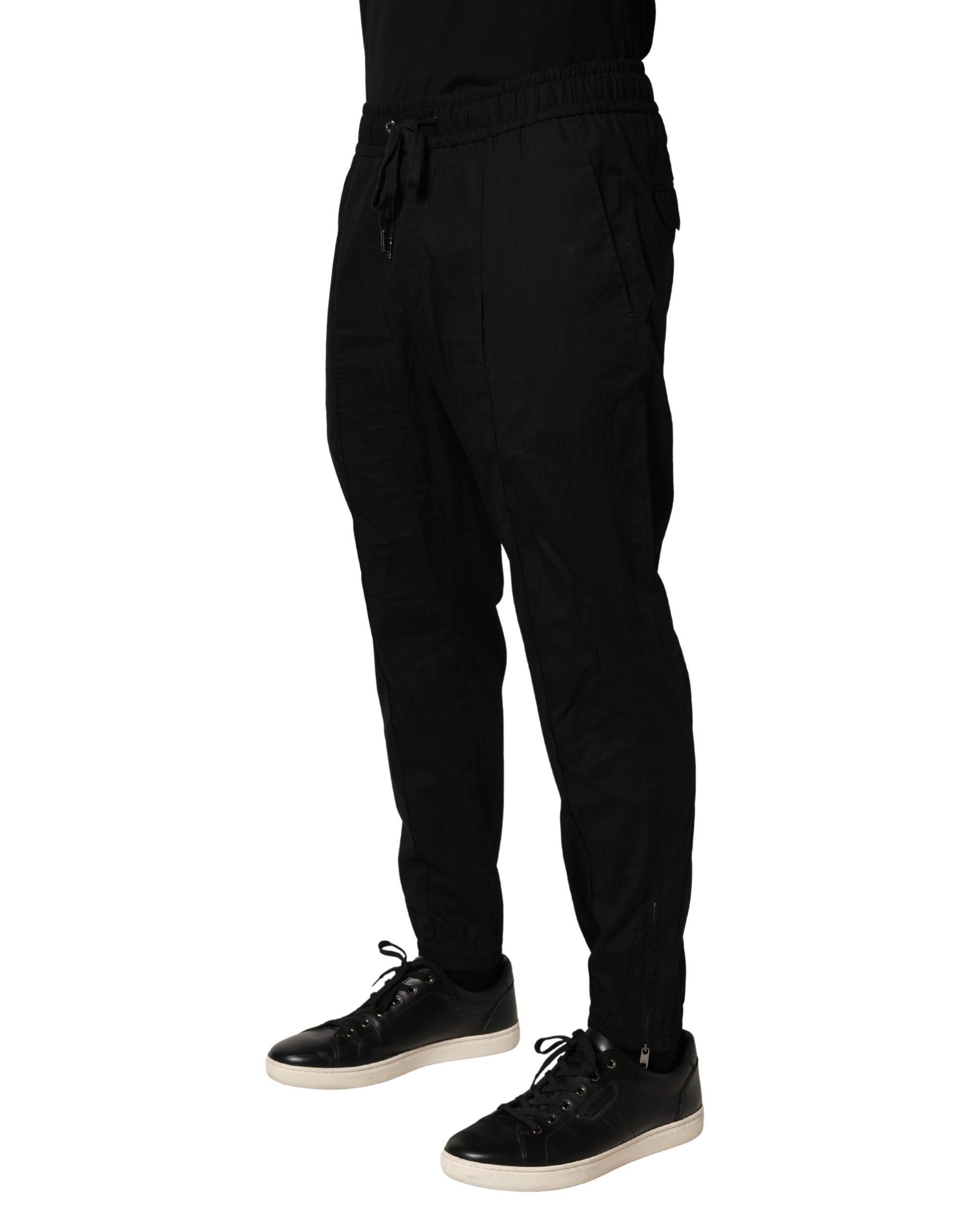 Black Cotton Skinny Men Jogger Trouser Pants