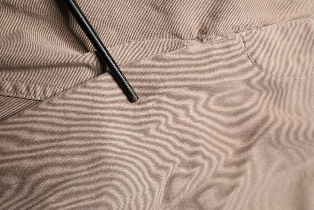 Beige Straight Cargo Chino Trouser Pants