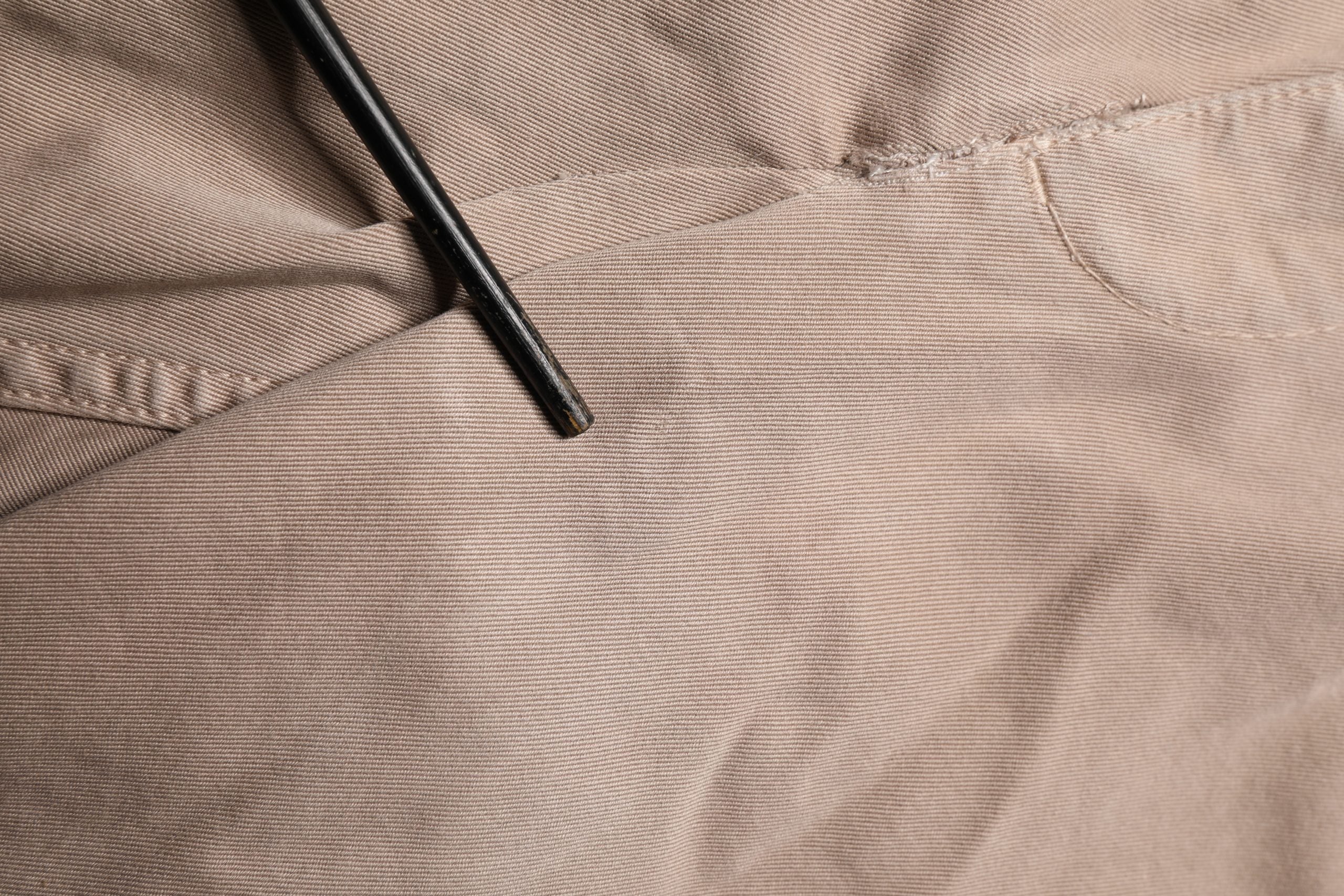 Beige Straight Cargo Chino Trouser Pants