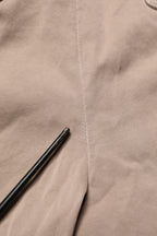 Beige Straight Cargo Chino Trouser Pants