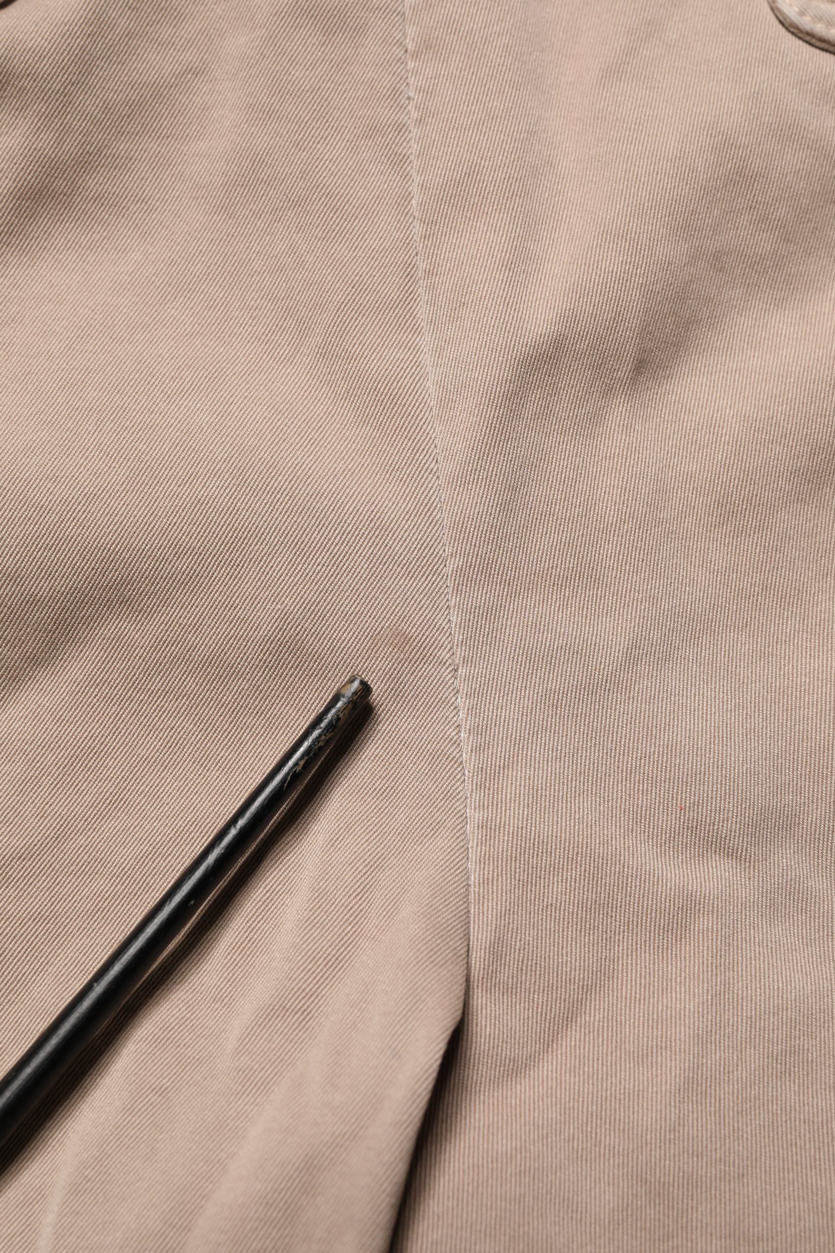 Beige Straight Cargo Chino Trouser Pants