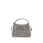 Gray Fur Shoulder Bag