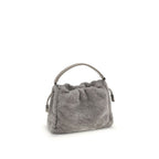 Gray Fur Shoulder Bag