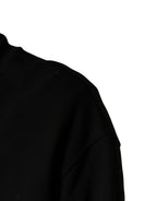 Black Cotton Crew Neck Sweatshirt  Sweater