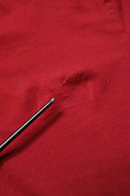 Maroon Cotton Crew Neck Short Sleeves T-shirt