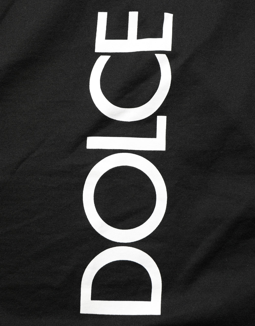 Black Logo Print Cotton Men Crew Neck  T-shirt