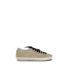 Beige Calf Leather Bos Taurus Low Top Sneakers
