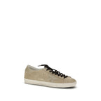 Beige Calf Leather Bos Taurus Low Top Sneakers