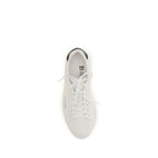 White Calf Leather Bos Taurus Low Top Sneakers
