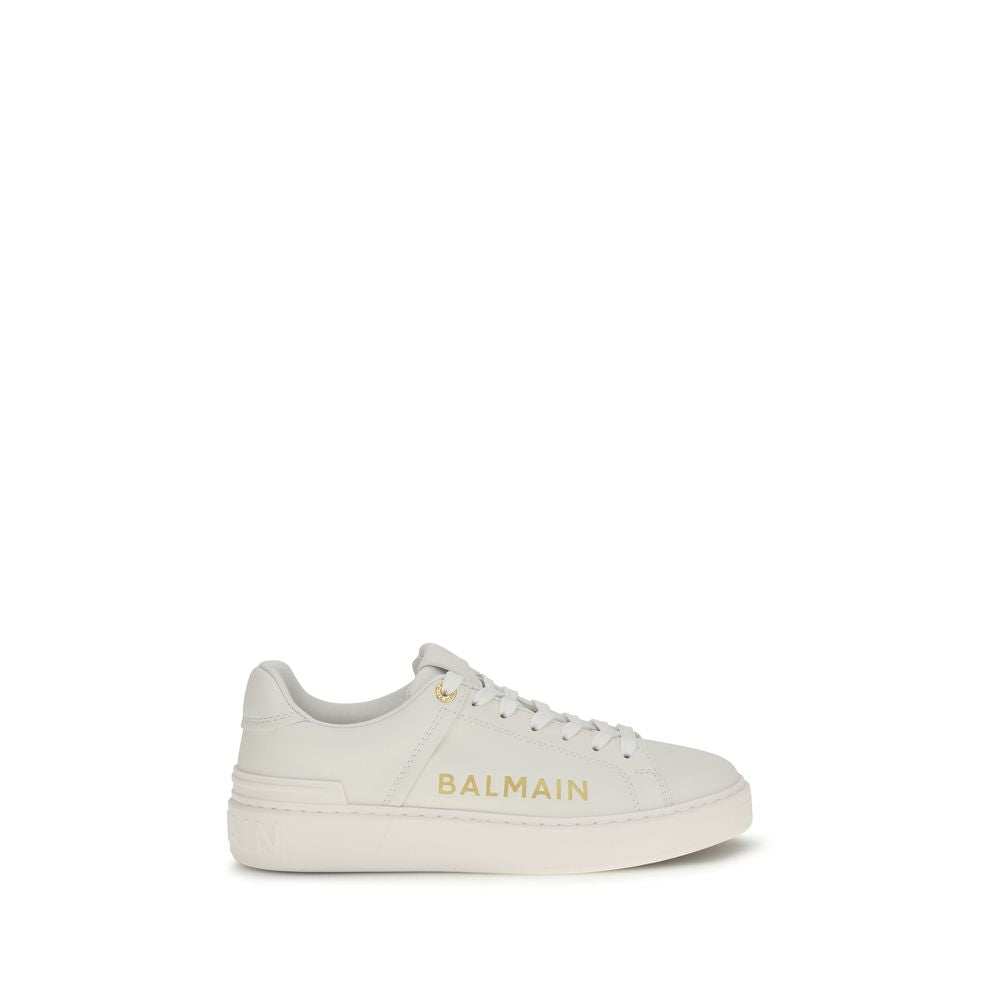 White Calf Leather Bos Taurus Low Top Sneakers