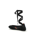 Black Fabric Ballet Flats