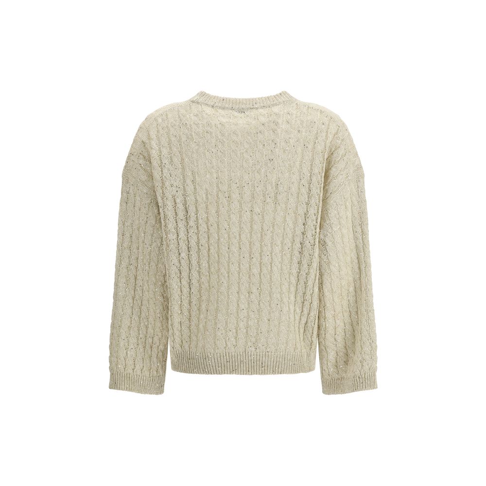Beige Linen Sweatshirt