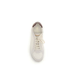 Beige Calf Leather Bos Taurus Sneakers
