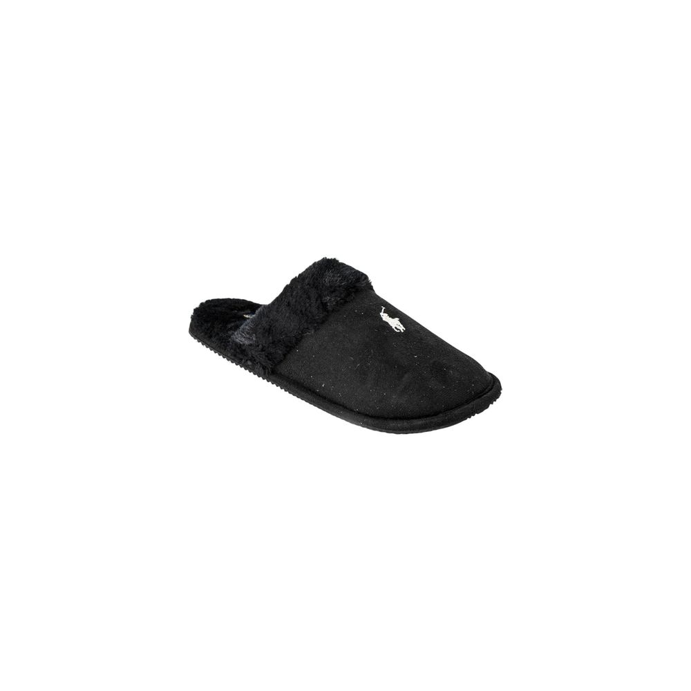 Black Polyester Slippers