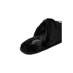 Black Polyester Slippers