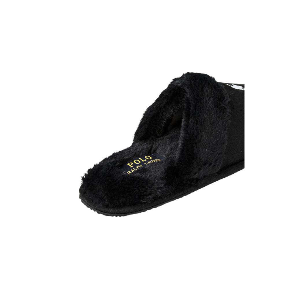 Black Polyester Slippers