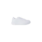 White Leather Low Top Sneakers