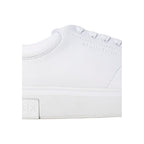 White Leather Low Top Sneakers