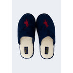 Blue Polyester Slippers