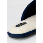 Blue Polyester Slippers