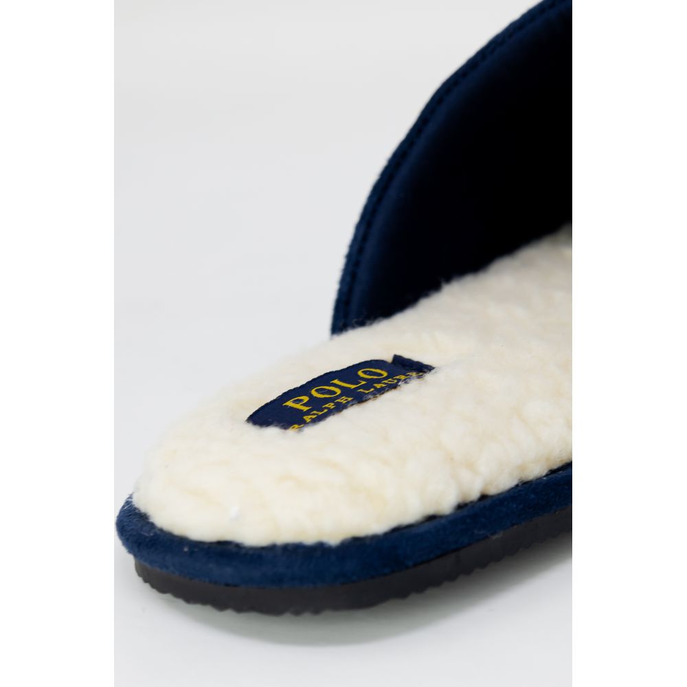 Blue Polyester Slippers