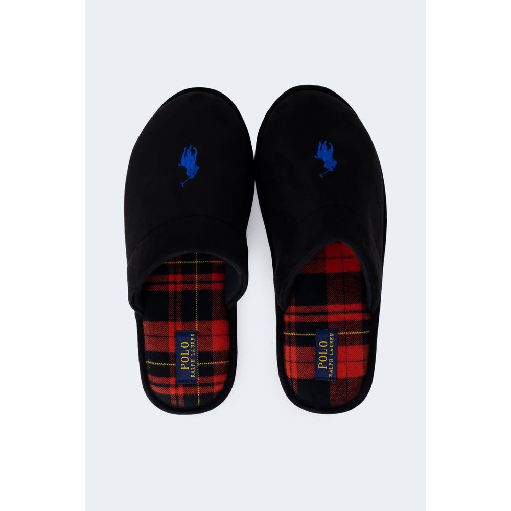 Black Polyester Slippers