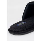 Black Polyester Slippers