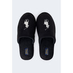 Black Polyester Slippers