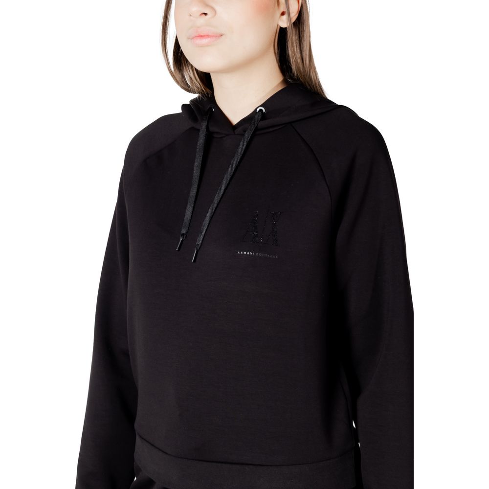 Black Viscose Hoodie