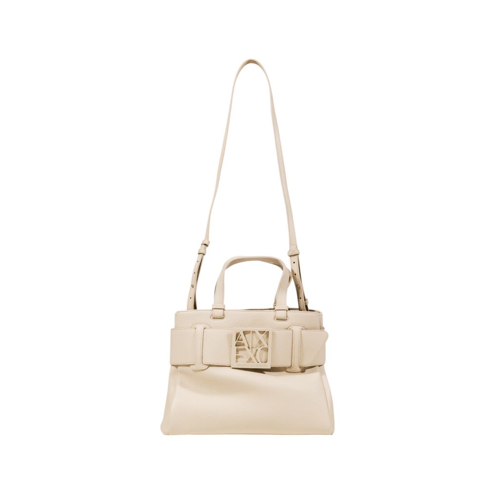 Beige Polyester Handbag