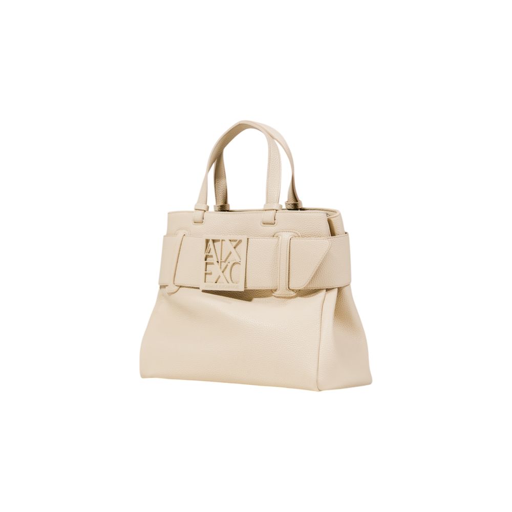 Beige Polyester Handbag