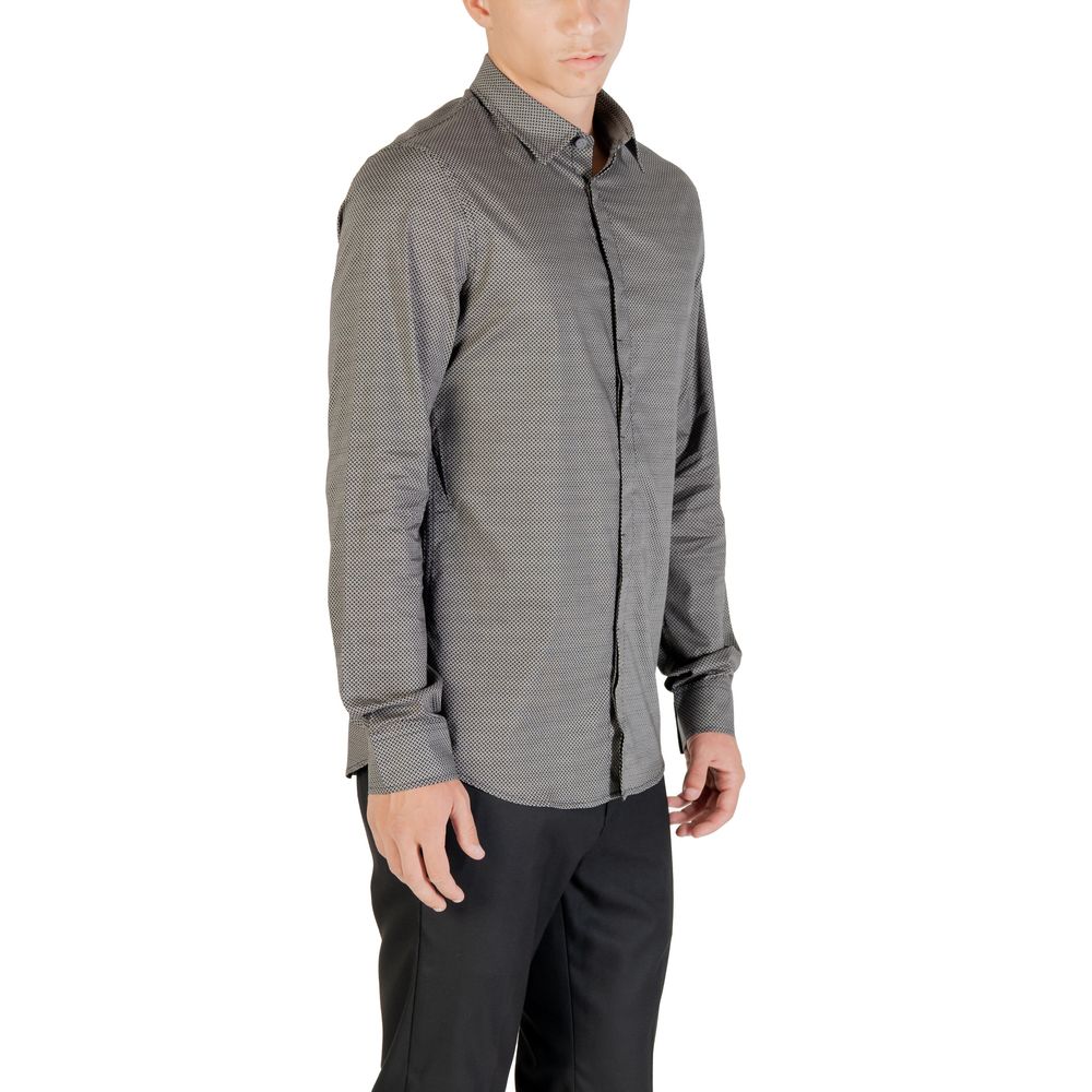 Blue Cotton Pattern Shirt