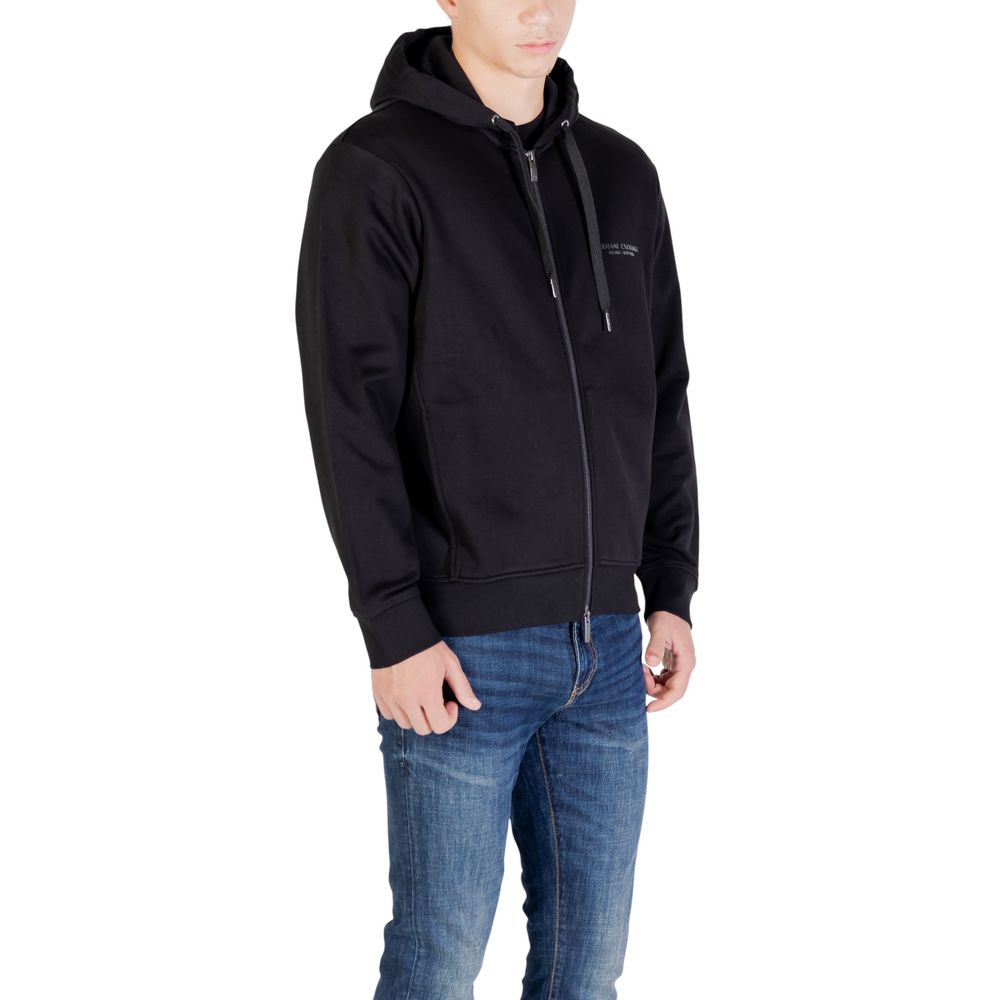Black Cotton Hoodie