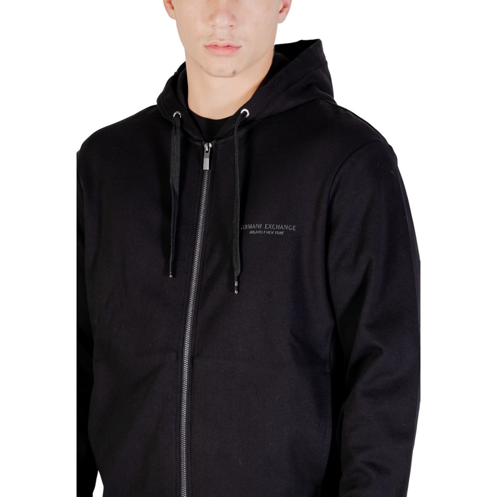 Black Cotton Hoodie